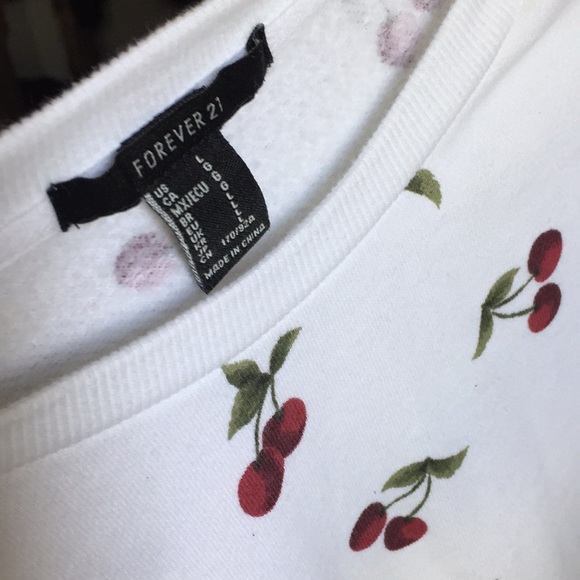 White Sweater with Cherries! - Picture 2 of 2